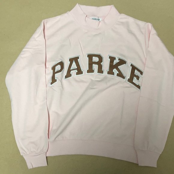 Parke Varsity Logo Relaxed-Fit Mock Neck Pullover size XXL